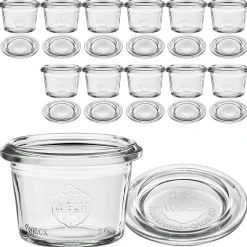 WECK-Sturzglas 35 ml mit Glasdeckel, 12 Stück