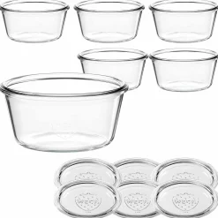 WECK-Sturzglas 290 ml RR 100 mit Glasdeckel, 6 Stück