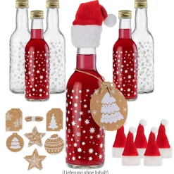 Weihnachtsflasche 'Sterne', 6er Set