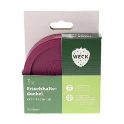 3 x WECK-Frischhaltedeckel beere RR 100