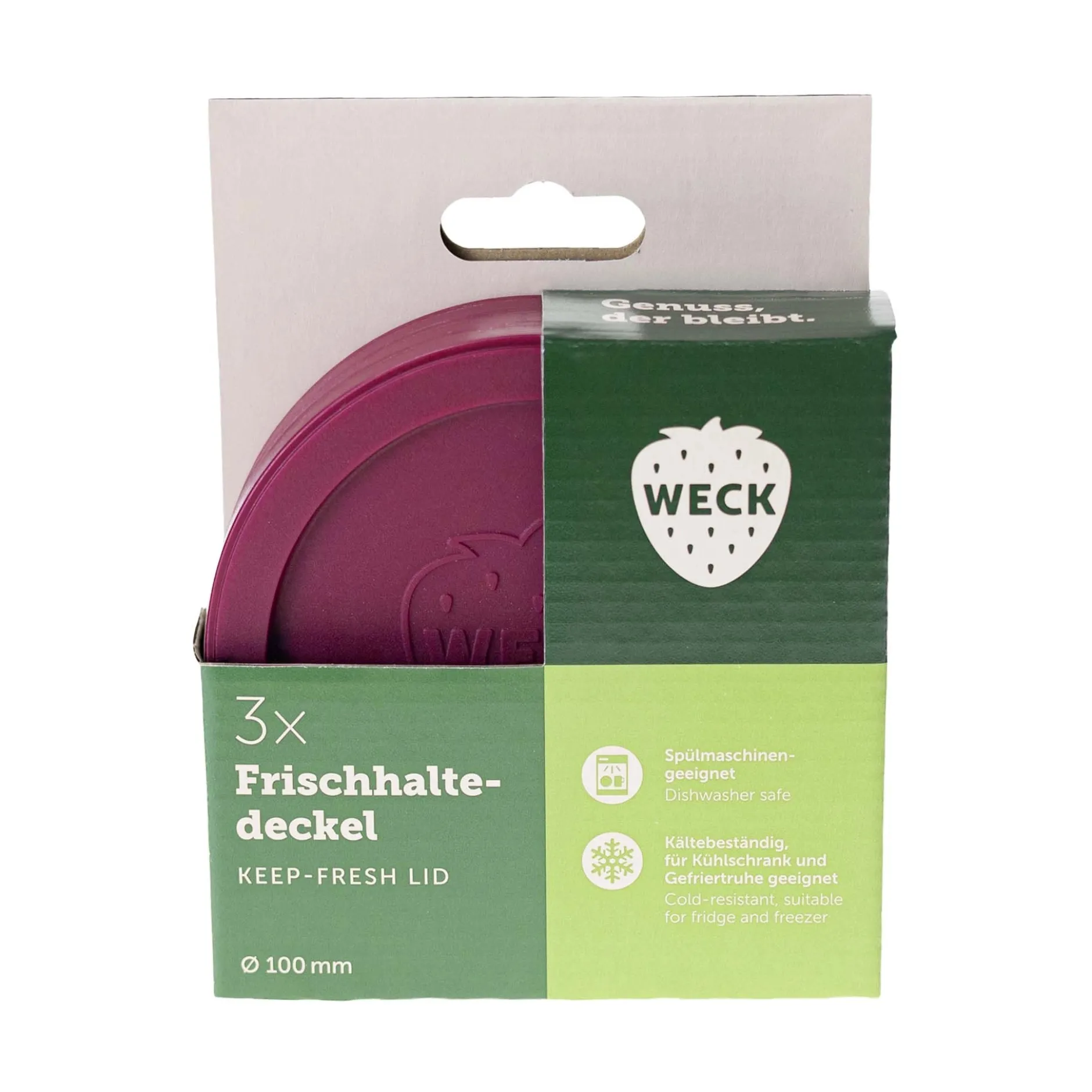 3 x WECK-Frischhaltedeckel beere RR 100