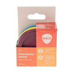 4 x WECK-Frischhaltedeckel 4 Farben RR 60